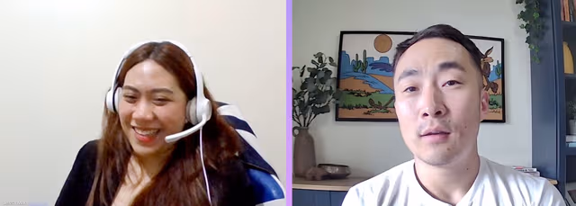 Victor from Treantly interviewing a VA candidate